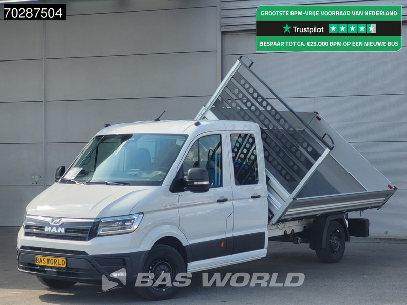 MAN TGE 3.180 Drie-Zijdige Automaat Kipper 2025-Facelift 180PK Trekhaak LED Airco Cruise Navi Euro6 Kipper Tipper Benne Kieper 3m3 Airco Trekh - Utilitaire benne: photos 1 MAN TGE 3.180 Drie-Zijdige Automaat Kipper 2025-Facelift 180PK Trekhaak LED Airco Cruise Navi Euro6 Kipper Tipper Benne Kieper 3m3 Airco Trekh - Utilitaire benne: photos 1
