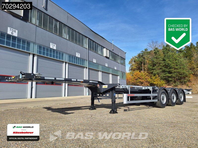 Kässbohrer K.SHG S / 40 - 12 / 27 EU 3 axles NEW! Container Chassis - Semi-remorque porte-conteneur/ Caisse mobile: photos 1 Kässbohrer K.SHG S / 40 - 12 / 27 EU 3 axles NEW! Container Chassis - Semi-remorque porte-conteneur/ Caisse mobile: photos 1