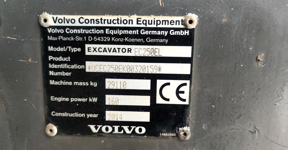 Pelle sur chenille Volvo EC 250 EL: photos 8