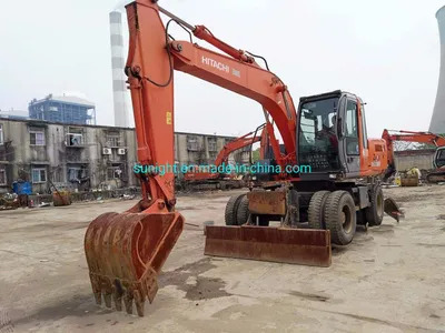 Good Quality Tyre Excavator Hitachi Zx160W Moving by Wheels for Sale - Pelle sur pneus: photos 1 Good Quality Tyre Excavator Hitachi Zx160W Moving by Wheels for Sale - Pelle sur pneus: photos 1