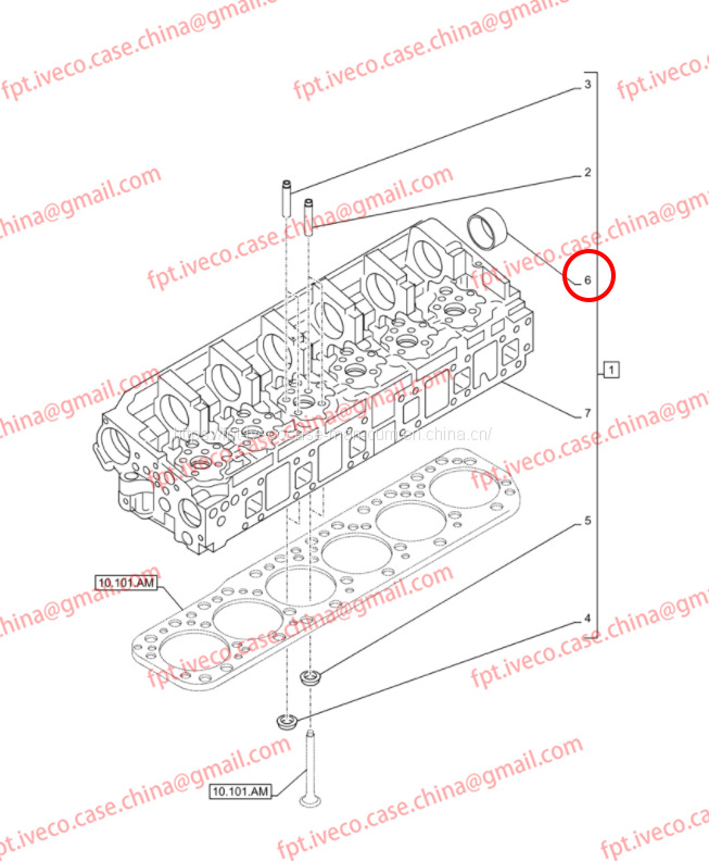 FPT IVECO CASE Cursor9 F2CFE614A*B041/F2CGE614F*V004 5802431166 Camshaft bearing bush 504125778 - Arbre à cames pour Camion: photos 4 FPT IVECO CASE Cursor9 F2CFE614A*B041/F2CGE614F*V004 5802431166 Camshaft bearing bush 504125778 - Arbre à cames pour Camion: photos 4