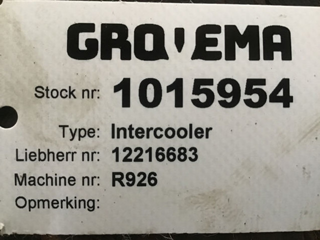Liebherr Intercooler - Intercooler: photos 1 Liebherr Intercooler - Intercooler: photos 1