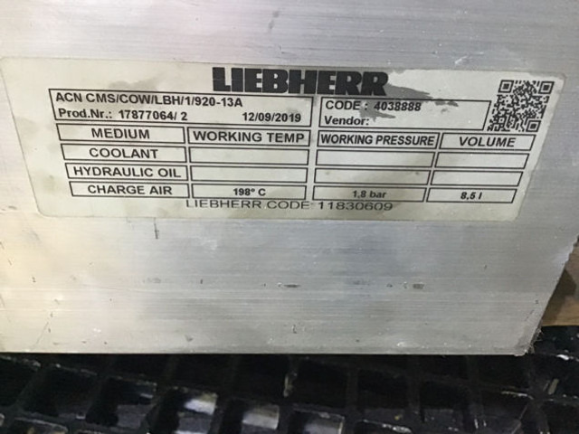 Liebherr - Intercooler: photos 1 Liebherr - Intercooler: photos 1