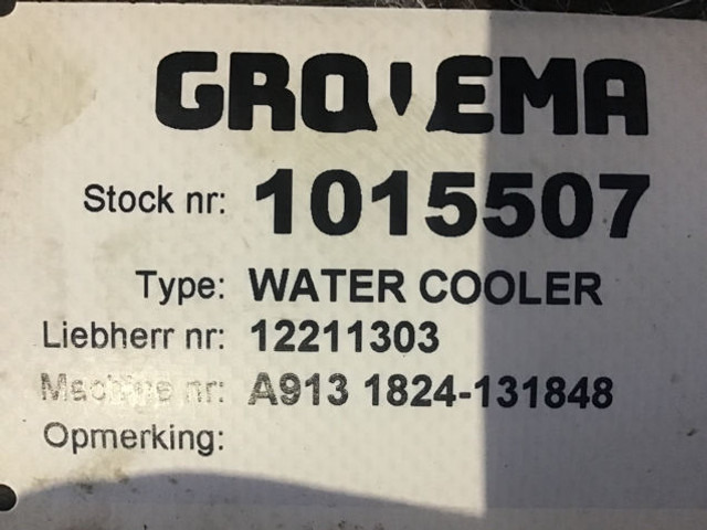 Liebherr Water Cooler - Radiateur: photos 2 Liebherr Water Cooler - Radiateur: photos 2