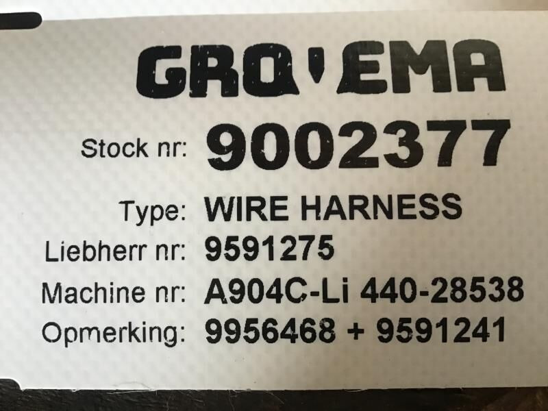 Liebherr Wire Harness - Câble/ Fil: photos 2 Liebherr Wire Harness - Câble/ Fil: photos 2