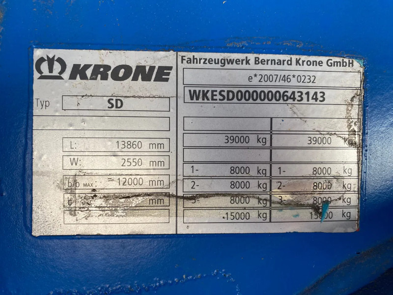 Semi-remorque fourgon Krone SD / Box Damage / SAF + Disc: photos 7
