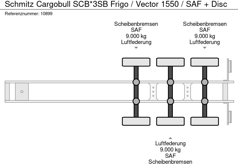 Semi-remorque frigorifique Schmitz Cargobull SCB*3SB Frigo / Vector 1550 / SAF + Disc: photos 10