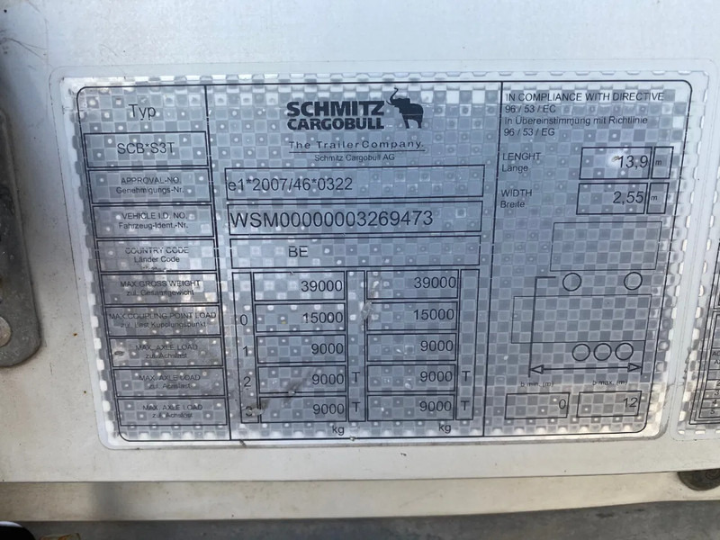 Semi-remorque rideaux coulissants Schmitz Cargobull SCB*S3T / Coil / Tautliner / Disc Brakes: photos 9 Semi-remorque rideaux coulissants Schmitz Cargobull SCB*S3T / Coil / Tautliner / Disc Brakes: photos 9