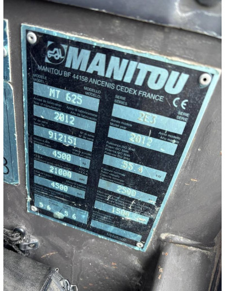 Manitou !! SOLD !! MT 625 - Chariot télescopique: photos 5 Manitou !! SOLD !! MT 625 - Chariot télescopique: photos 5