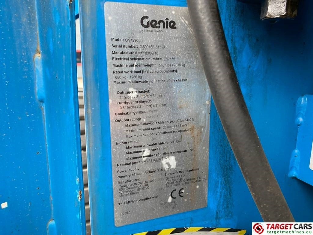Nacelle ciseaux Genie GS-4390RT Diesel 4x4 Scissor Work Lift 1511cm: photos 10