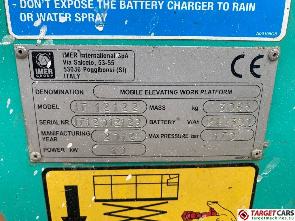 Nacelle ciseaux Iteco Imer IT12122 Electric Scissor Work Lift 1390cm: photos 10