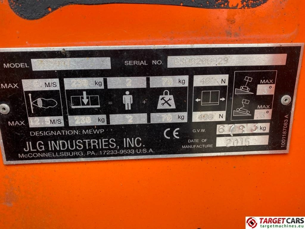 Crédit-bail de JLG E450AJ Electric Articulated Boom Work Lift 1572cm  JLG E450AJ Electric Articulated Boom Work Lift 1572cm: photos 10