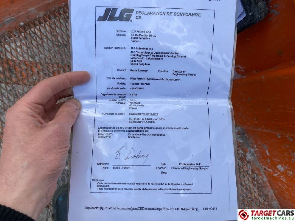 Nacelle à mât vertical JLG Toucan 12E+ Plus Vertical Mast Work Lift 1265cm: photos 37