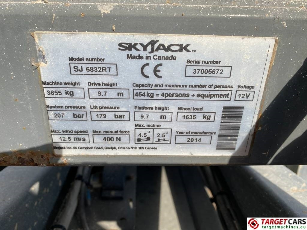 Nacelle ciseaux SkyJack SJ6832 RT Diesel 4x4 Scissor Work Lift 1180cm: photos 10