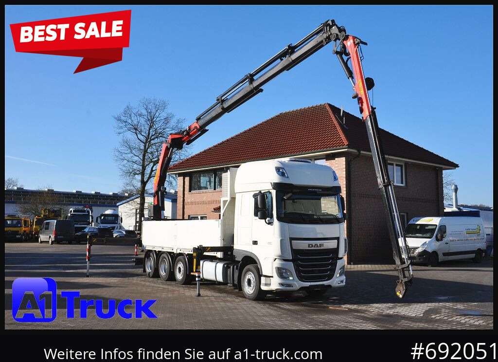 DAF XF 510 SSC PK 34.002, Jib Seilwinde Funk - Camion plateau, Camion grue: photos 1 DAF XF 510 SSC PK 34.002, Jib Seilwinde Funk - Camion plateau, Camion grue: photos 1