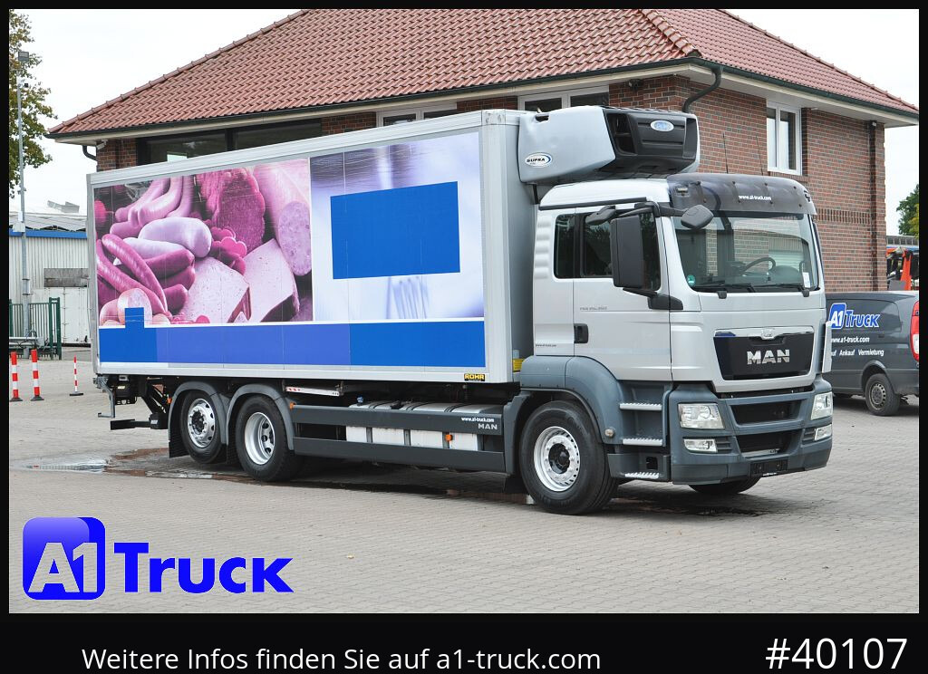 MAN TGS 26.360, Carrier 1150 Rolltor+ LBW, Lift - Camion frigorifique: photos 1 MAN TGS 26.360, Carrier 1150 Rolltor+ LBW, Lift - Camion frigorifique: photos 1