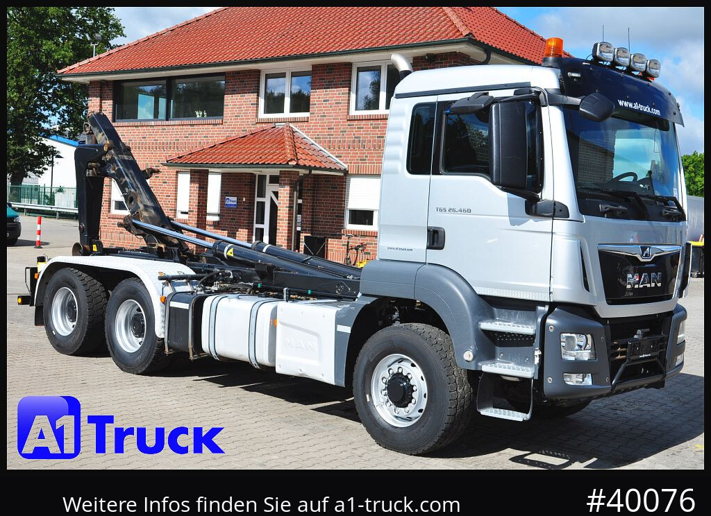 MAN TGS 26.460 BL 6X6H, Meiller, Funk - Camion ampliroll: photos 1 MAN TGS 26.460 BL 6X6H, Meiller, Funk - Camion ampliroll: photos 1