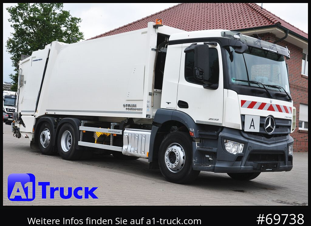 MERCEDES-BENZ Antos 2532 Faun Powerpress II Zöller Detla 2301, - Benne à ordures ménagères: photos 1 MERCEDES-BENZ Antos 2532 Faun Powerpress II Zöller Detla 2301, - Benne à ordures ménagères: photos 1