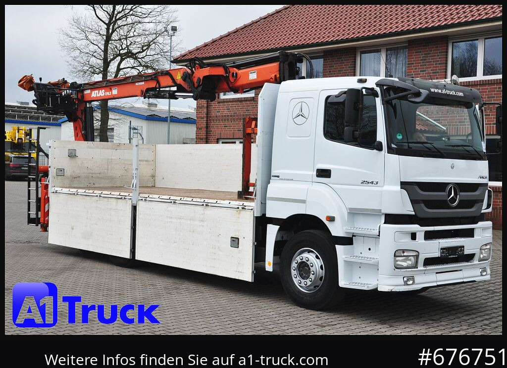 MERCEDES-BENZ Axor 2543, Atlas 170.2 Kran, Lift-Lenkachse, - Camion plateau, Camion grue: photos 3 MERCEDES-BENZ Axor 2543, Atlas 170.2 Kran, Lift-Lenkachse, - Camion plateau, Camion grue: photos 3