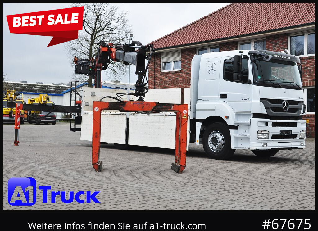 MERCEDES-BENZ Axor 2543, Atlas 170.2 Kran, Lift-Lenkachse, - Camion grue, Camion plateau: photos 1 MERCEDES-BENZ Axor 2543, Atlas 170.2 Kran, Lift-Lenkachse, - Camion grue, Camion plateau: photos 1