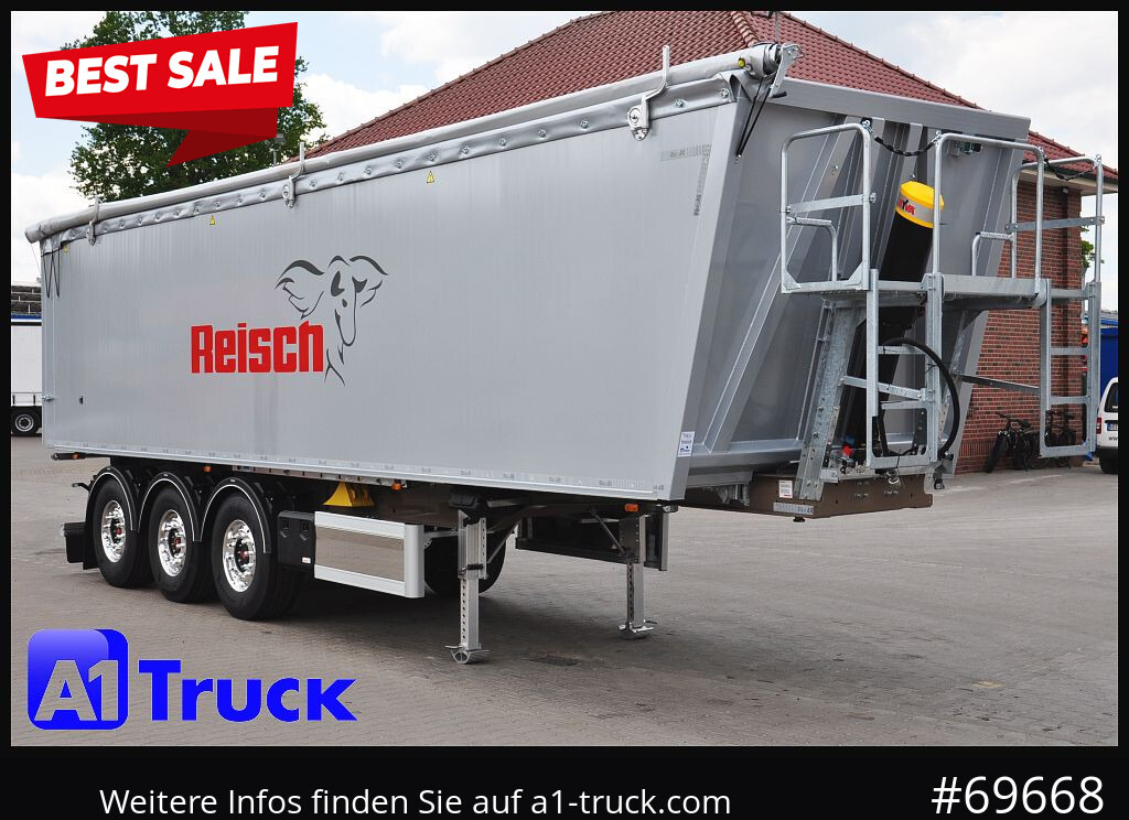 REISCH RHKS, Alu-Kippmulde 50m³, NEU Kombitüren, Alufelgen, Liftachse, - Semi-remorque benne: photos 1 REISCH RHKS, Alu-Kippmulde 50m³, NEU Kombitüren, Alufelgen, Liftachse, - Semi-remorque benne: photos 1