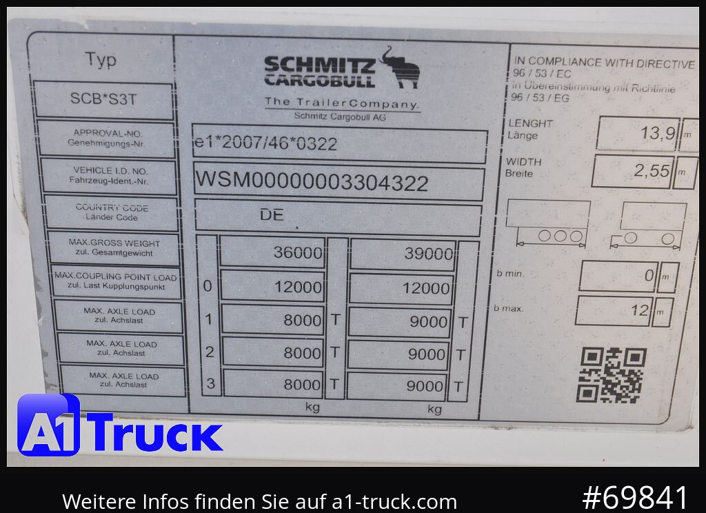 Semi-remorque rideaux coulissants SCHMITZ SCS 24, Mega,Speed Curtain, Staplerhalterung 2900mm: photos 8