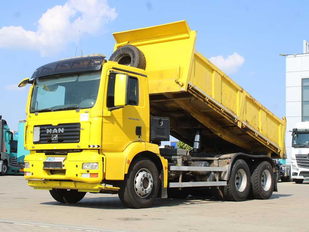 MAN TGM 26.280, EURO 4, THREE SIDED, 6X4, INDEPENDENT AIR CONDITIONING - Camion benne: photos 1 MAN TGM 26.280, EURO 4, THREE SIDED, 6X4, INDEPENDENT AIR CONDITIONING - Camion benne: photos 1