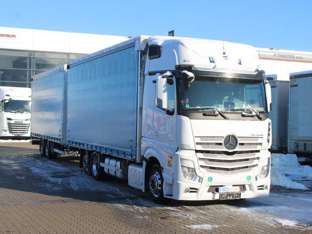 Mercedes-Benz ACTROS 2553, EURO 6, 6X2, AIR SUSPENSION, DRIVE-THROUGH + PANAV - Camion à rideaux coulissants: photos 3 Mercedes-Benz ACTROS 2553, EURO 6, 6X2, AIR SUSPENSION, DRIVE-THROUGH + PANAV - Camion à rideaux coulissants: photos 3