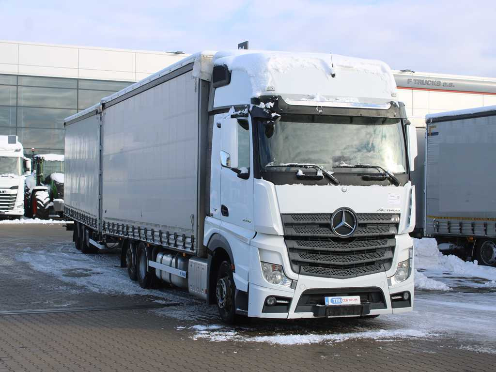 Mercedes-Benz Actros 2545, 6X2, EURO 6, AIR SUSPENSION, DRIVE-THROUGH + PANAV - Camion à rideaux coulissants: photos 3 Mercedes-Benz Actros 2545, 6X2, EURO 6, AIR SUSPENSION, DRIVE-THROUGH + PANAV - Camion à rideaux coulissants: photos 3