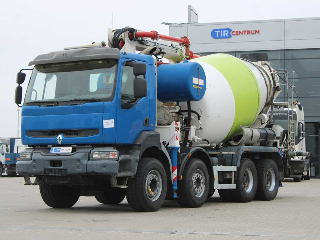 Renault KERAX 420, EURO 3, 7m3, 8X4, CIFA MAGNUM MK 24.4 CONCRETE PUMP - Camion malaxeur pompe: photos 1 Renault KERAX 420, EURO 3, 7m3, 8X4, CIFA MAGNUM MK 24.4 CONCRETE PUMP - Camion malaxeur pompe: photos 1