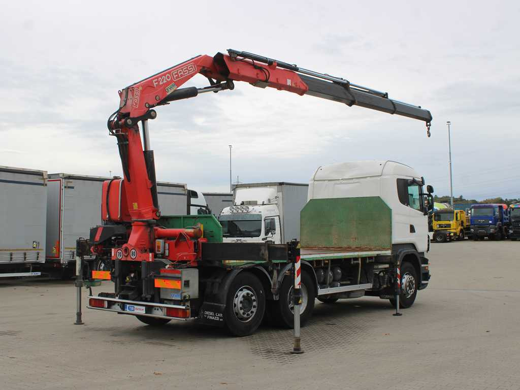 Scania R 500, 6X2, EURO 4, OPTICRUISE, HYDRAULIC ARM FASSI F220A.23 - Camion plateau, Camion grue: photos 4 Scania R 500, 6X2, EURO 4, OPTICRUISE, HYDRAULIC ARM FASSI F220A.23 - Camion plateau, Camion grue: photos 4