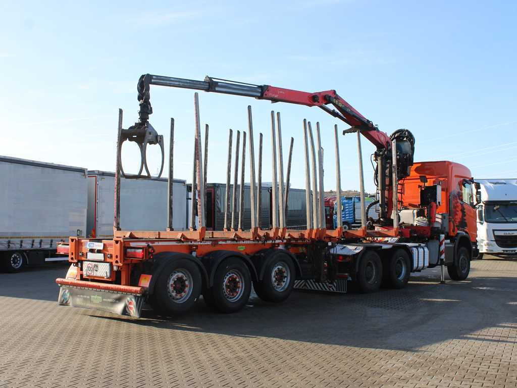 Scania R500, 6x6, RETARDER, OPTICRUISE, PALFINGER EPSILON Q170Z96, NAVIGATION - Tracteur routier, Semi-remorque grumier: photos 4 Scania R500, 6x6, RETARDER, OPTICRUISE, PALFINGER EPSILON Q170Z96, NAVIGATION - Tracteur routier, Semi-remorque grumier: photos 4