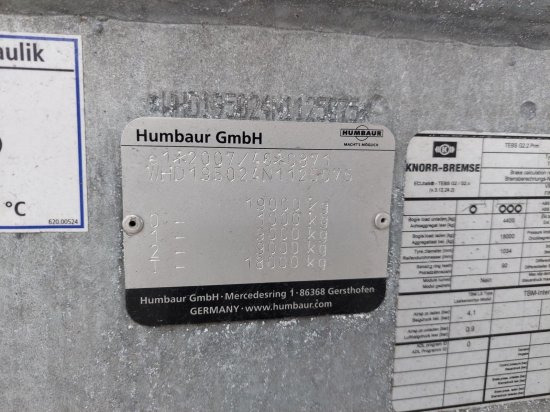 Remorque benne neuf HUMBAUR HTK195024 Tandem 3-Seitenkipper Verzinkt, SAF-Achsen, Rollplane,: photos 14 Remorque benne neuf HUMBAUR HTK195024 Tandem 3-Seitenkipper Verzinkt, SAF-Achsen, Rollplane,: photos 14