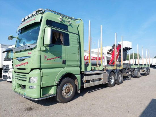 MAN TGX 26.500 6x4x4 Holztransporter, Motor Neu - Camion grumier, Camion grue: photos 1 MAN TGX 26.500 6x4x4 Holztransporter, Motor Neu - Camion grumier, Camion grue: photos 1