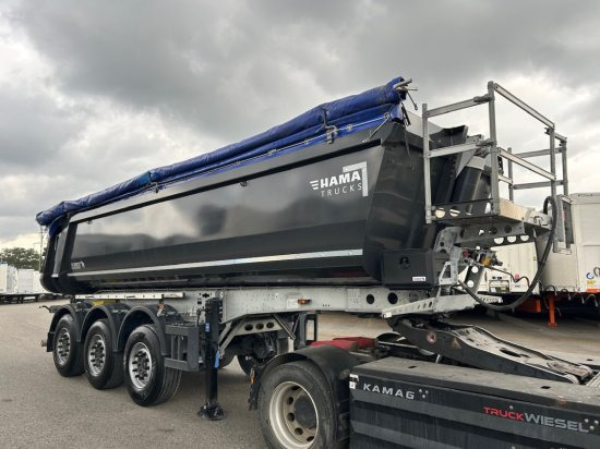 Schmitz Kippmulde 24m³, Stahl-light Chassis, Liftachse, Rollplane - Semi-remorque benne: photos 1 Schmitz Kippmulde 24m³, Stahl-light Chassis, Liftachse, Rollplane - Semi-remorque benne: photos 1