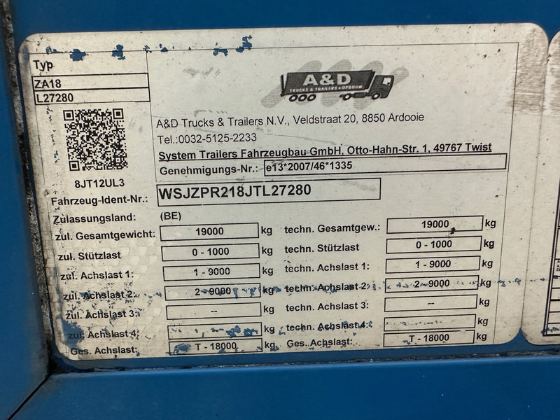 Remorque rideaux coulissants A&D Schuifzeilen: photos 12 Remorque rideaux coulissants A&D Schuifzeilen: photos 12