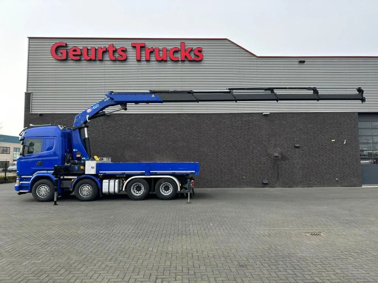 Tracteur routier Scania R580 V8 8X4 TREKKER-BAKWAGEN COMBI + HMF 4020-K5: photos 1