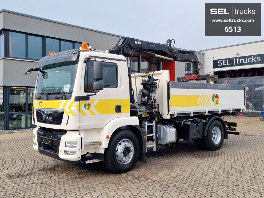 MAN TGM 18.340 / HIAB 111 ES-3DUO / Kipper - Camion benne, Camion grue: photos 1 MAN TGM 18.340 / HIAB 111 ES-3DUO / Kipper - Camion benne, Camion grue: photos 1