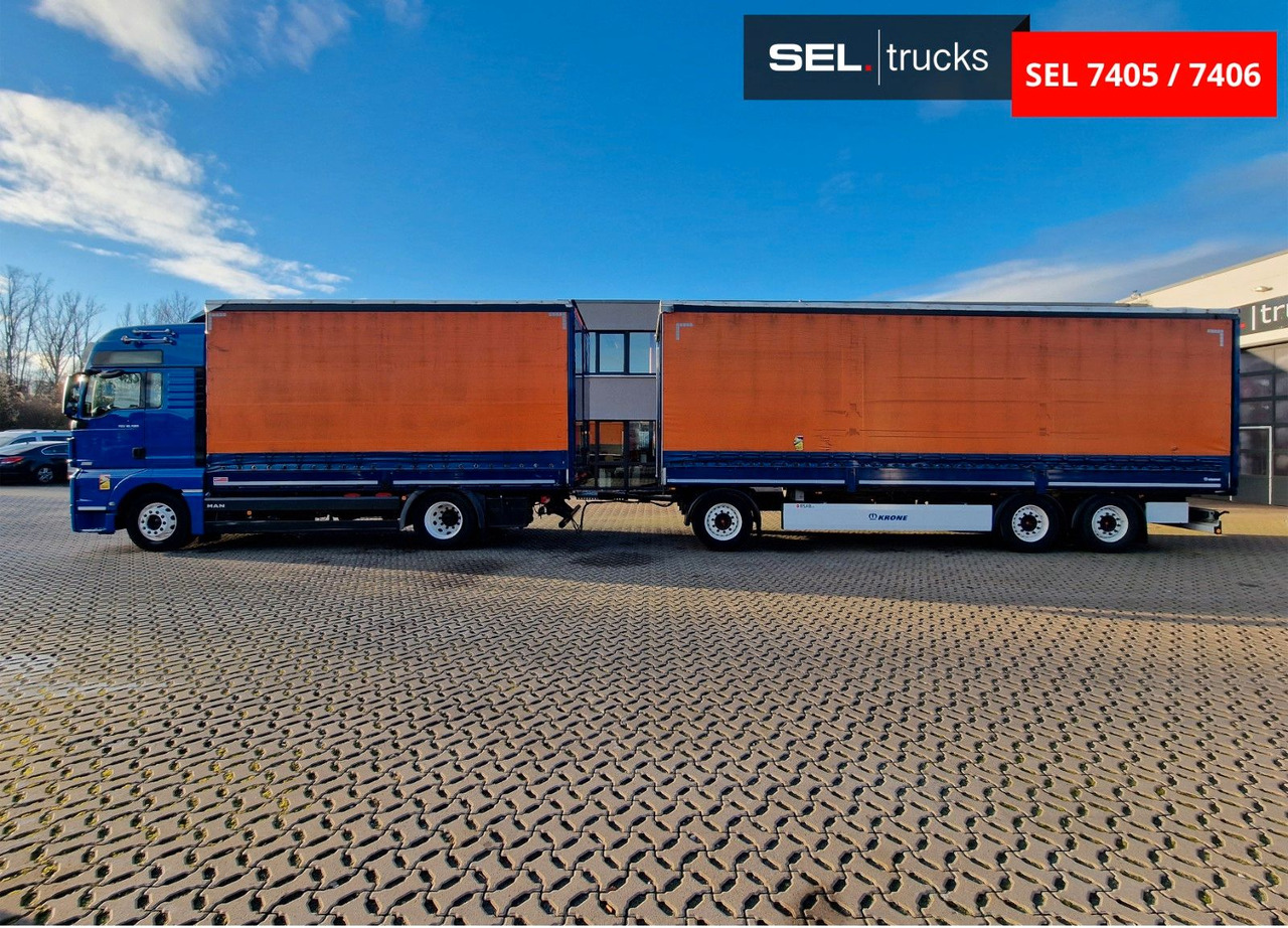 MAN TGX 18.580 4X2 LL/ Intarder/Aluklappen/Durchlade - Camion à rideaux coulissants: photos 1 MAN TGX 18.580 4X2 LL/ Intarder/Aluklappen/Durchlade - Camion à rideaux coulissants: photos 1