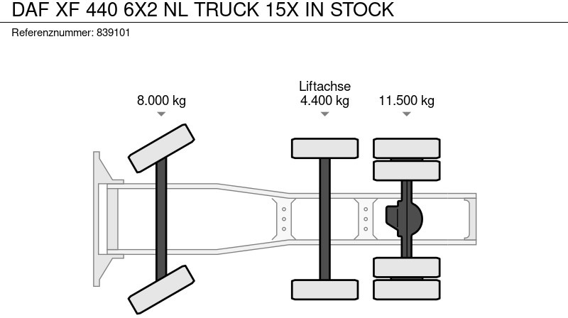 Tracteur routier DAF XF 440 6X2 NL TRUCK 15X IN STOCK: photos 19
