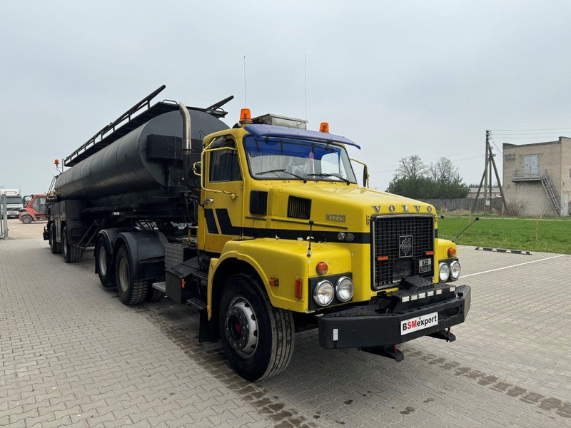 Volvo N12 + bitum spreader semitrailer - Camion citerne: photos 2 Volvo N12 + bitum spreader semitrailer - Camion citerne: photos 2