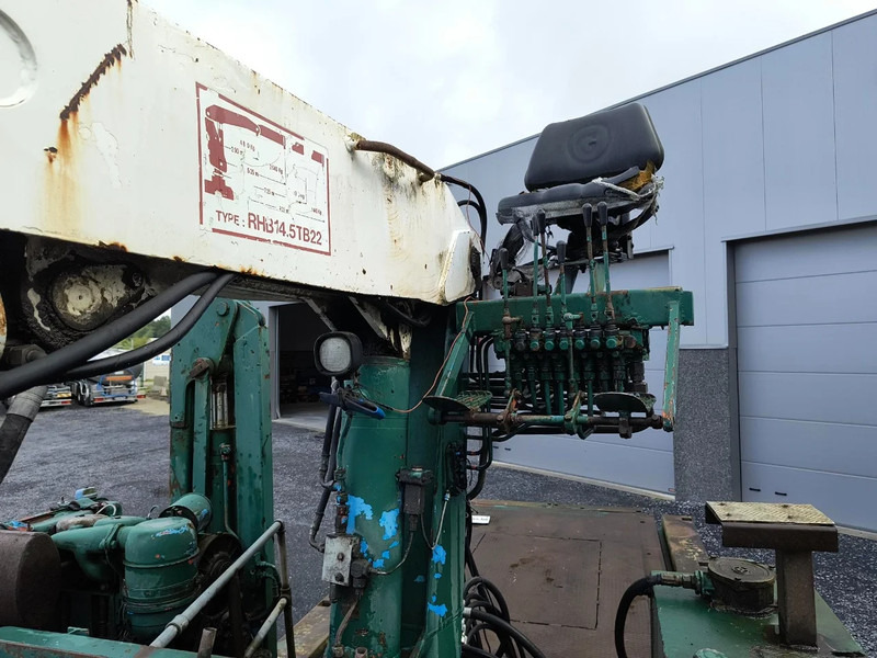 Semi-remorque plateau EKW WITH FONCTIONING (!) GLIDING CRANE: photos 11