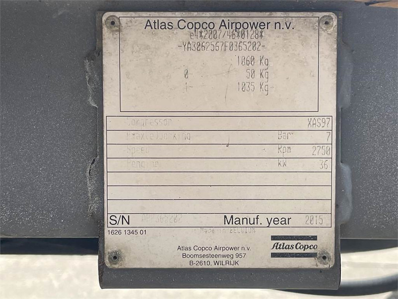 Atlas-Copco XAS 97 DD - N - Compresseur d'air: photos 5 Atlas-Copco XAS 97 DD - N - Compresseur d'air: photos 5