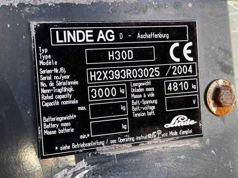Linde H 30 D - Chariot élévateur diesel: photos 5 Linde H 30 D - Chariot élévateur diesel: photos 5