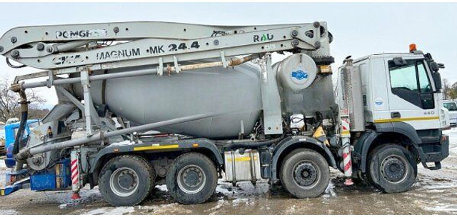 Iveco Trakker 450 +7m3 pumi - Pompe à béton stationnaire: photos 1 Iveco Trakker 450 +7m3 pumi - Pompe à béton stationnaire: photos 1