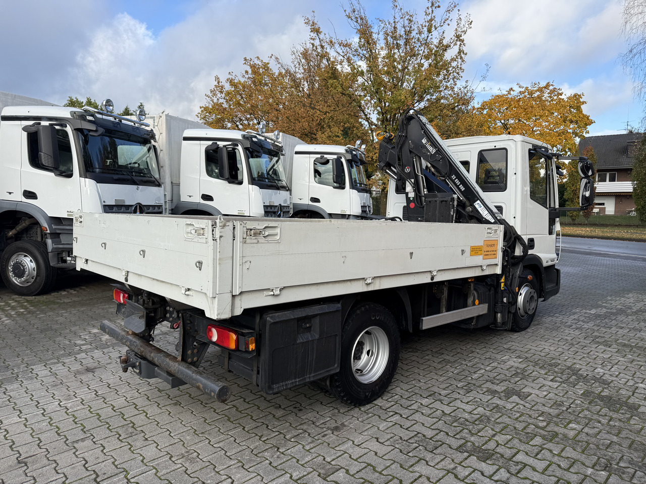 Camion plateau, Camion grue Iveco EuroCargo 75E16 Kran Hiab 055-2: photos 11