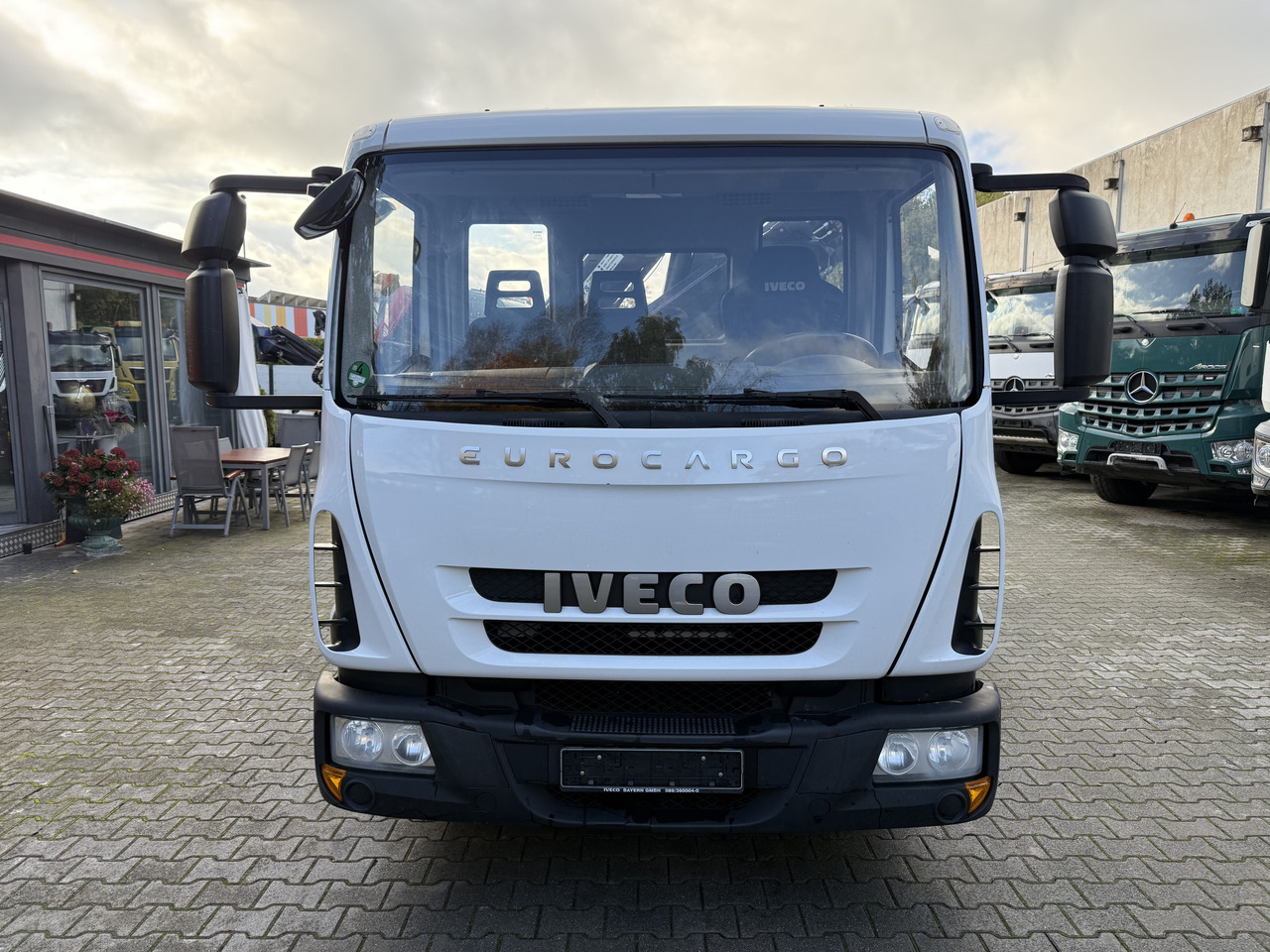 Camion plateau, Camion grue Iveco EuroCargo 75E16 Kran Hiab 055-2: photos 8