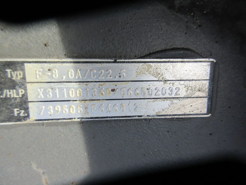 Mercedes-Benz F-0,OA/C22,5 VAR 739505 A 000 330 10 00 // A 601 584 51 24 MERCEDES EURO 6 - Essieu avant pour Camion: photos 5 Mercedes-Benz F-0,OA/C22,5 VAR 739505 A 000 330 10 00 // A 601 584 51 24 MERCEDES EURO 6 - Essieu avant pour Camion: photos 5