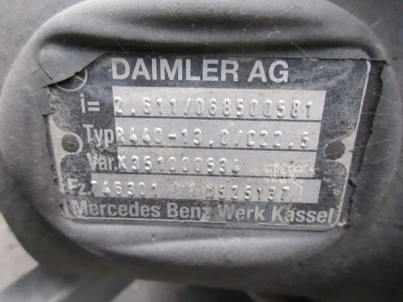 Mercedes-Benz R440-13,0/C22,5/TYPE 746301 RATIO 2,611 MERCEDES 2542 MP4 EURO 6 - Différentiel pour Camion: photos 5 Mercedes-Benz R440-13,0/C22,5/TYPE 746301 RATIO 2,611 MERCEDES 2542 MP4 EURO 6 - Différentiel pour Camion: photos 5