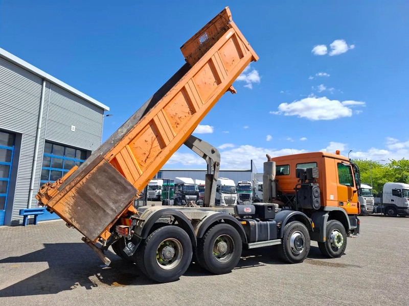 Camion benne Mercedes-Benz Actros 4141 / 3SIDE MEILLER TIPPER / FULL-STEEL / DRUM BRAKES / ONLY:535937 KM / 2XSTEERING AXLE / AIRCO / AUTOMATIC / EURO-3 /: photos 12